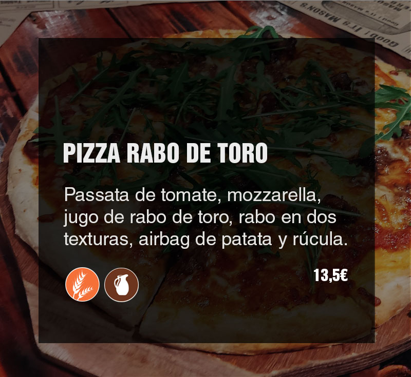 Pizza-rabo-de-toro Carta Camden Bar